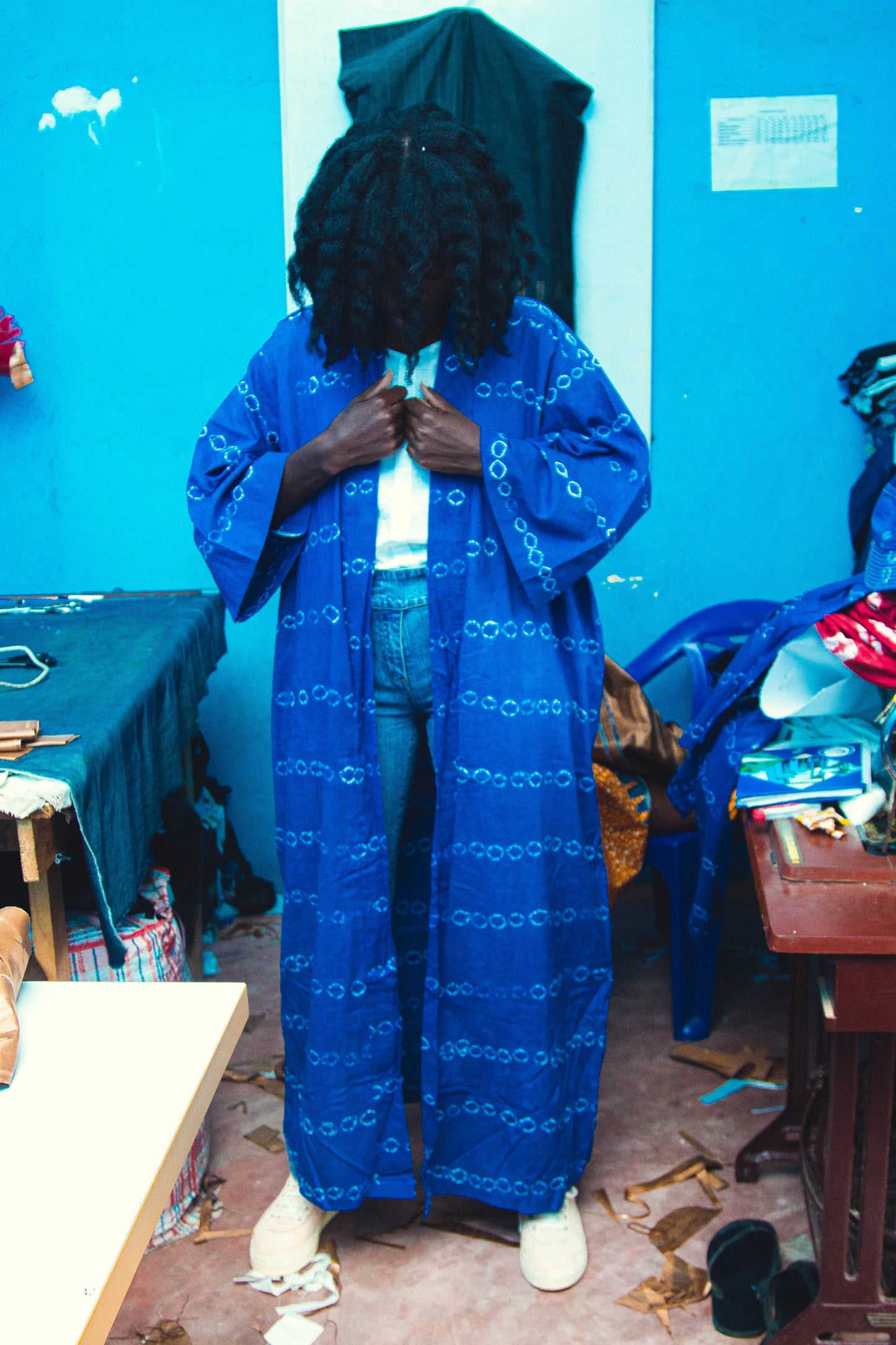 Blue Batik Kimono (Long)