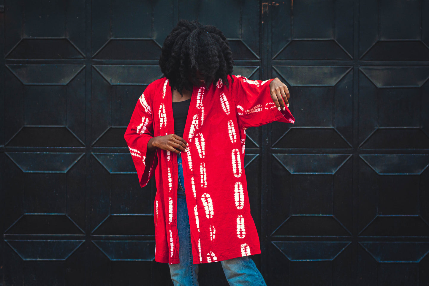 Red Batik Kimono (Short)