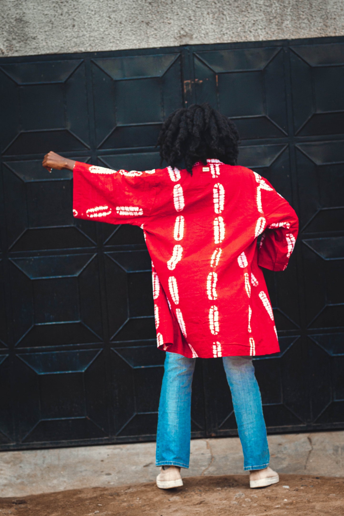 Red Batik Kimono (Short)