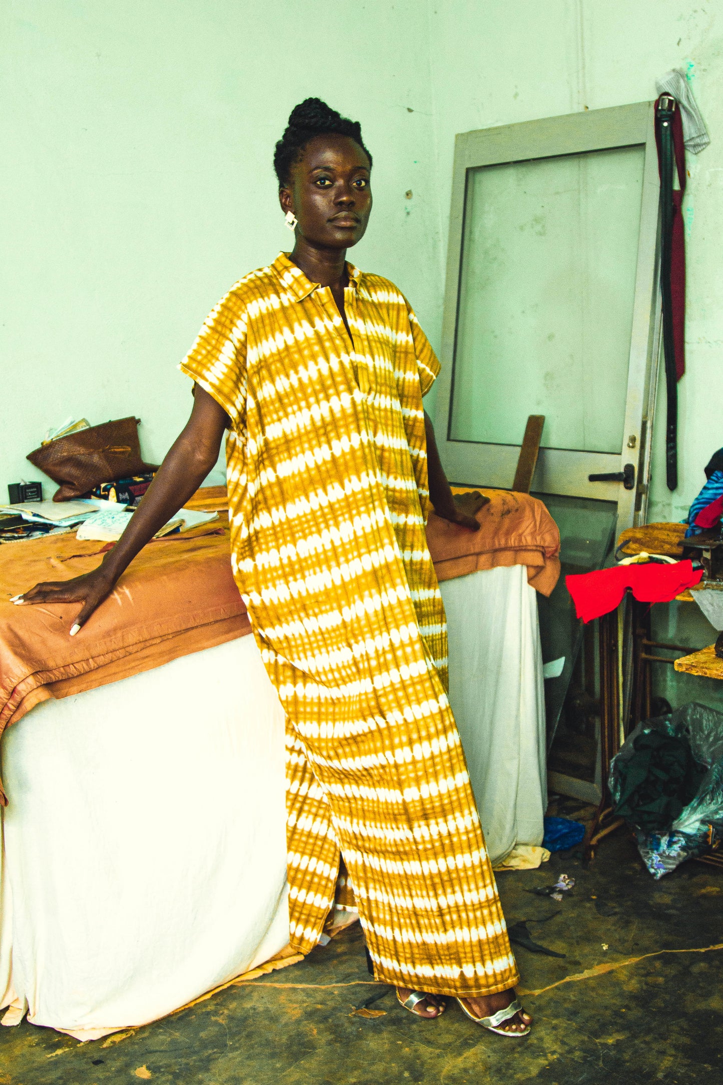 Yellow Batik Boubou