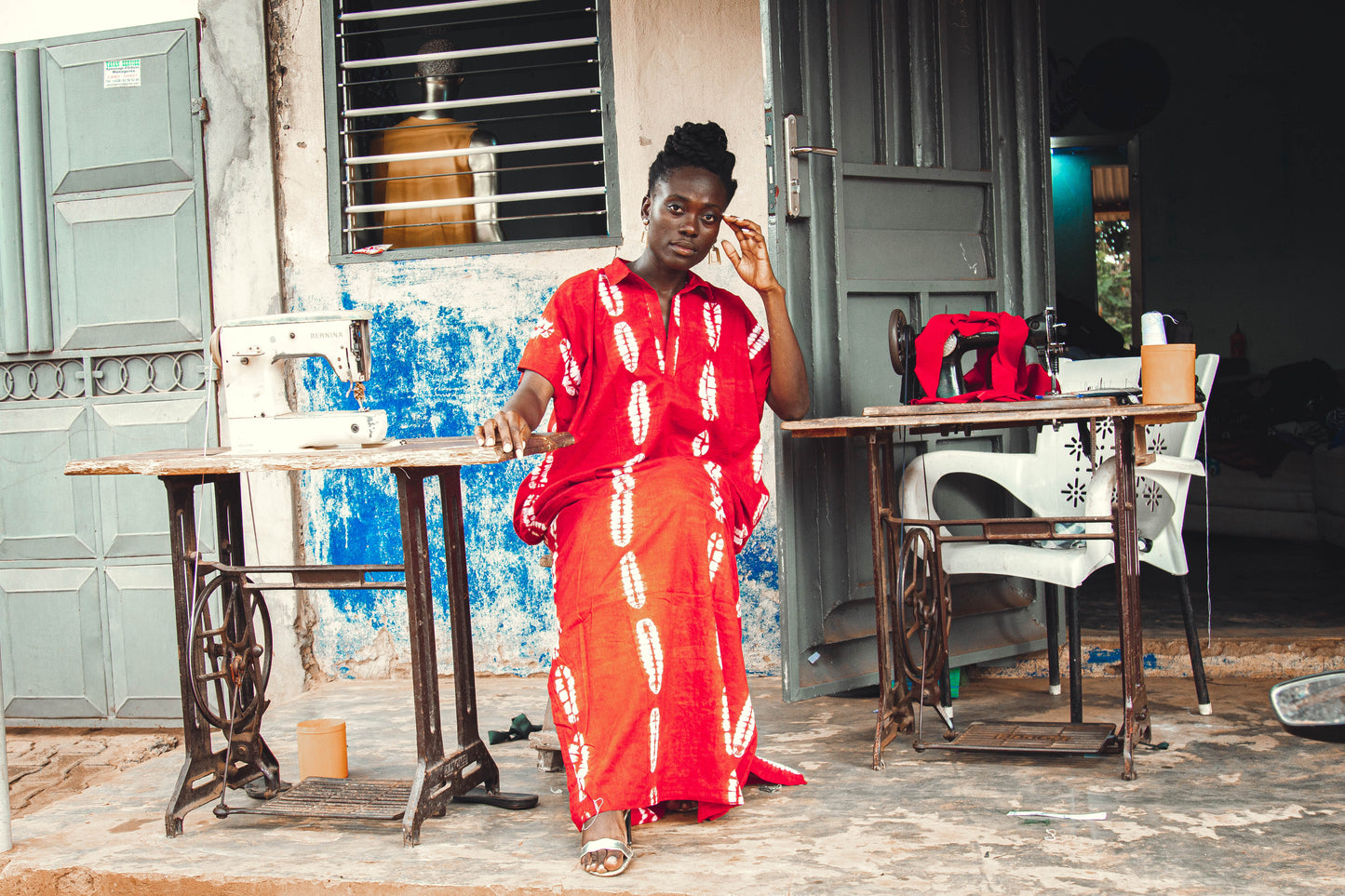 Red Batik Boubou