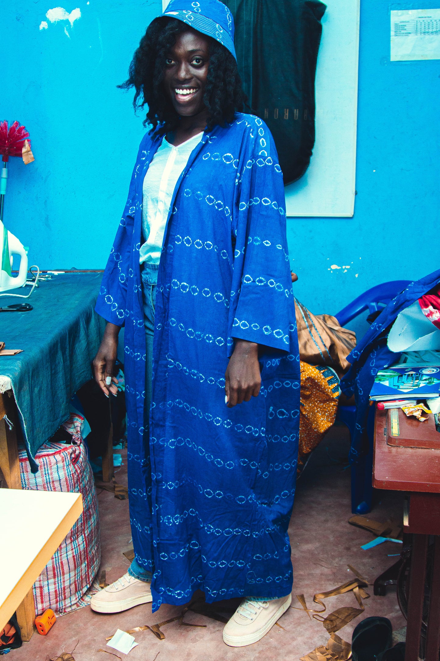 Blue Batik Kimono (Long)